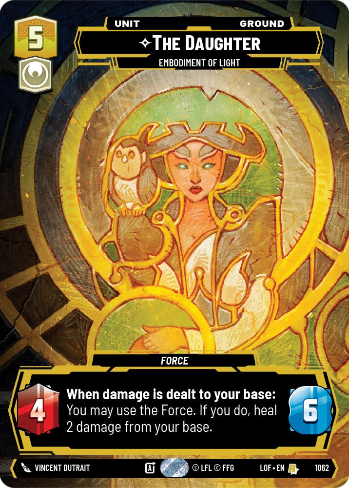 The Daughter - Embodiment of Light (1062) (Prestige) (1062) [Legends of the Force] | Cards and Coasters CA