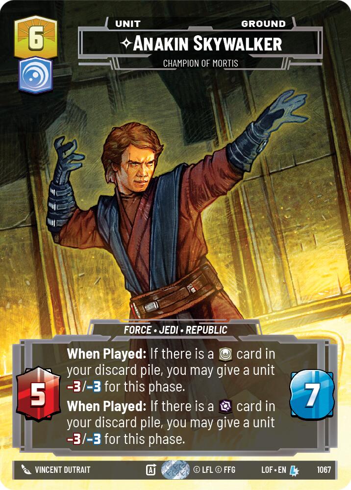 Anakin Skywalker - Champion of Mortis (1067) (Prestige) (1067) [Legends of the Force] | Cards and Coasters CA