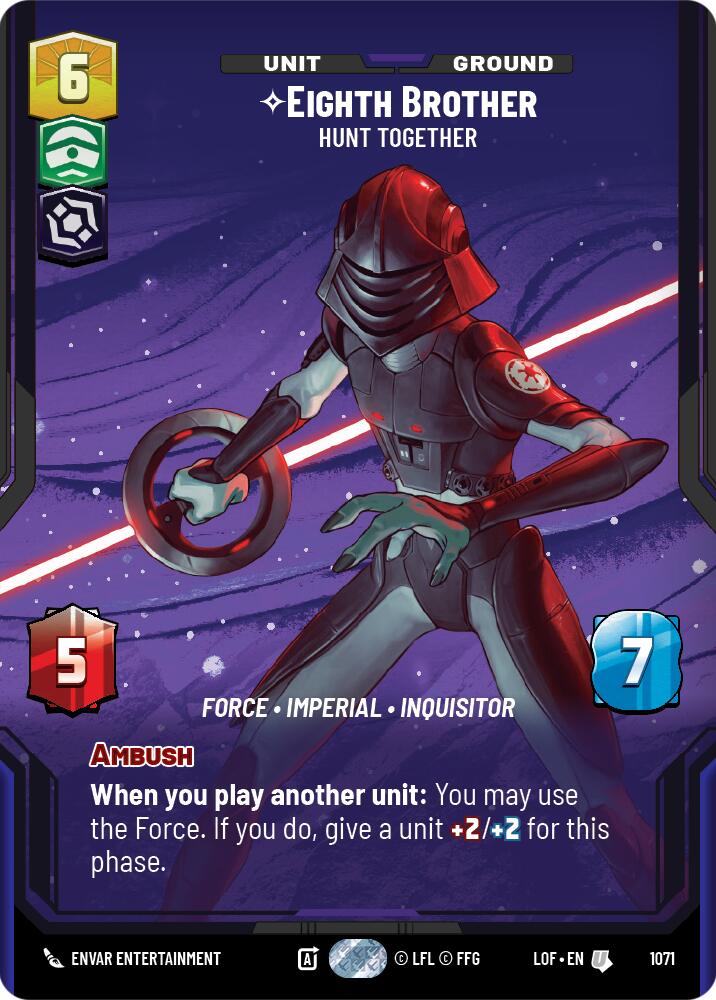 Eighth Brother - Hunt Together (1071) (Prestige Foil) (1071) [Legends of the Force] | Cards and Coasters CA