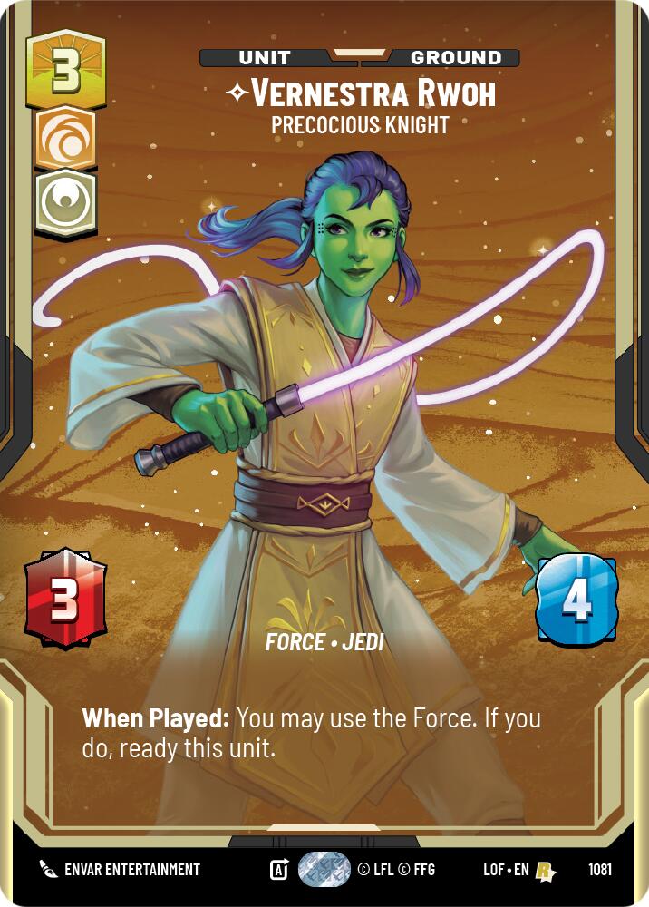 Vernestra Rwoh - Precocious Knight (1081) (Prestige Foil) (1081) [Legends of the Force] | Cards and Coasters CA