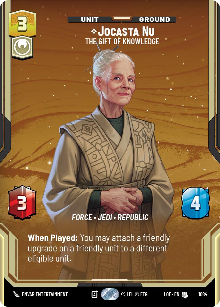 Jocasta Nu - The Gift of Knowledge (1084) (Prestige Foil) (1084) [Legends of the Force] | Cards and Coasters CA
