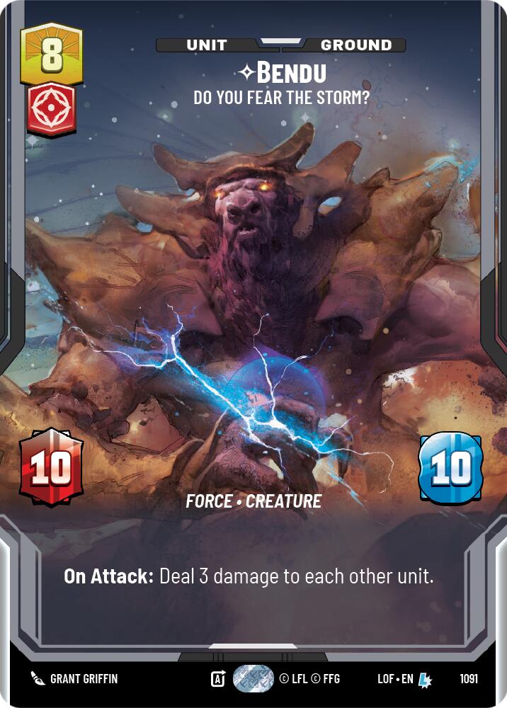 Bendu - Do You Fear the Storm? (1091) (Prestige Foil) (1091) [Legends of the Force] | Cards and Coasters CA