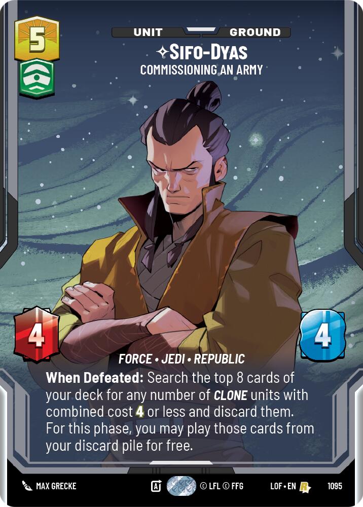 Sifo-Dyas - Commissioning An Army (1095) (Prestige Foil) (1095) [Legends of the Force] | Cards and Coasters CA
