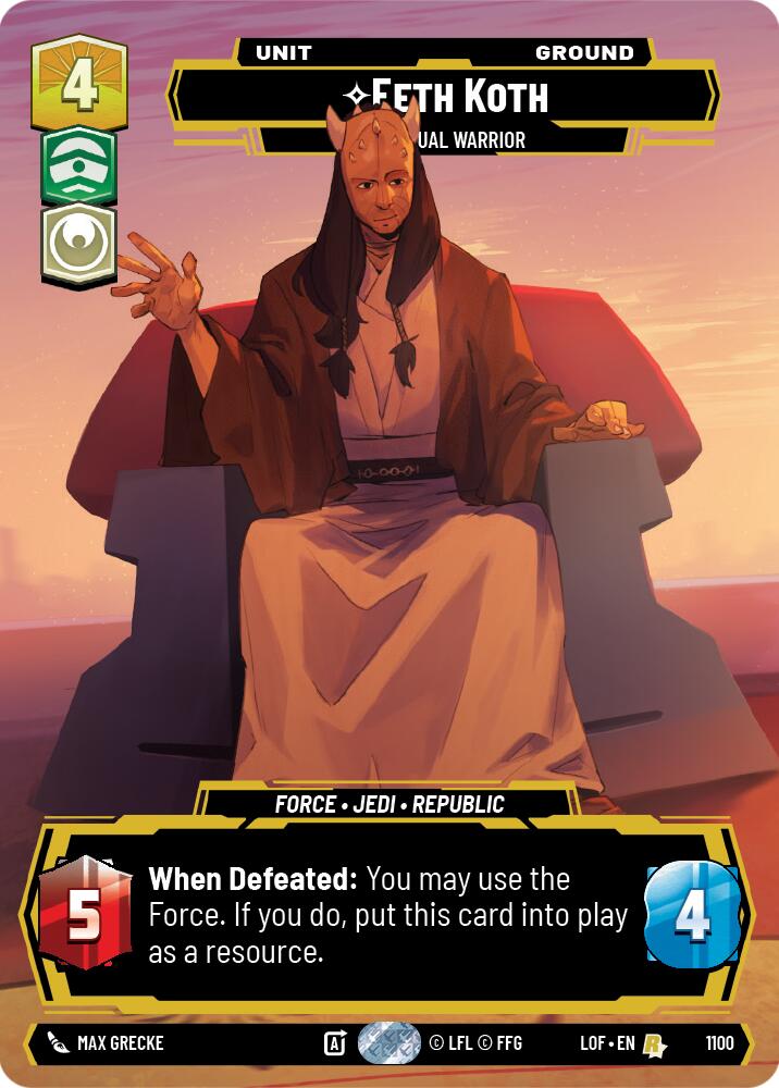 Eeth Koth - Spiritual Warrior (1100) (Prestige Foil) (1100) [Legends of the Force] | Cards and Coasters CA