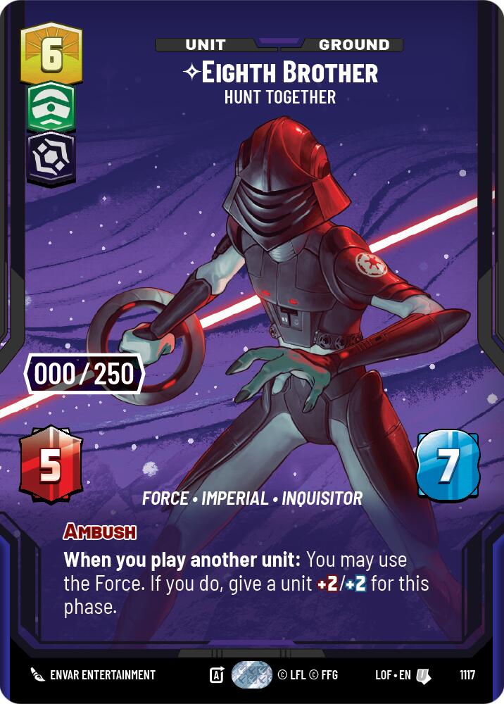 Eighth Brother - Hunt Together (1117) (Serialized) (1117) [Legends of the Force] | Cards and Coasters CA
