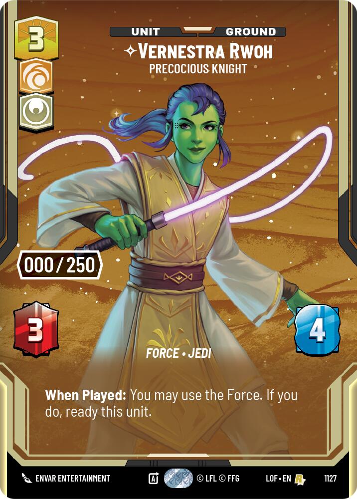 Vernestra Rwoh - Precocious Knight (1127) (Serialized) (1127) [Legends of the Force] | Cards and Coasters CA