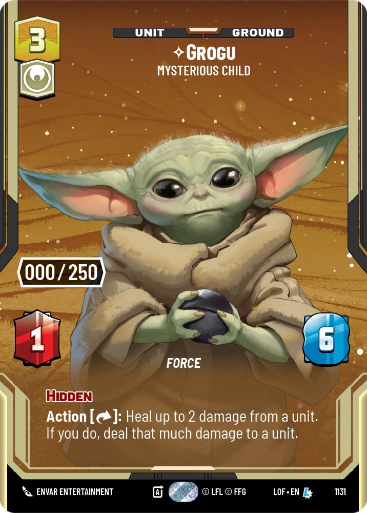 Grogu - Mysterious Child (1131) (Serialized) (1131) [Legends of the Force] | Cards and Coasters CA