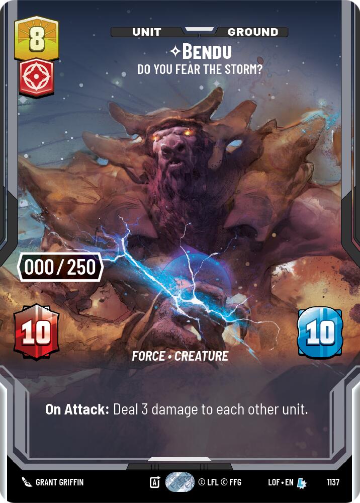 Bendu - Do You Fear the Storm? (1137) (Serialized) (1137) [Legends of the Force] | Cards and Coasters CA