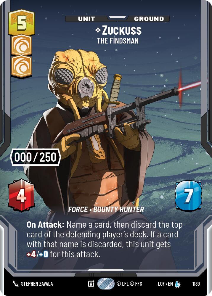 Zuckuss - The Findsman (1139) (Serialized) (1139) [Legends of the Force] | Cards and Coasters CA