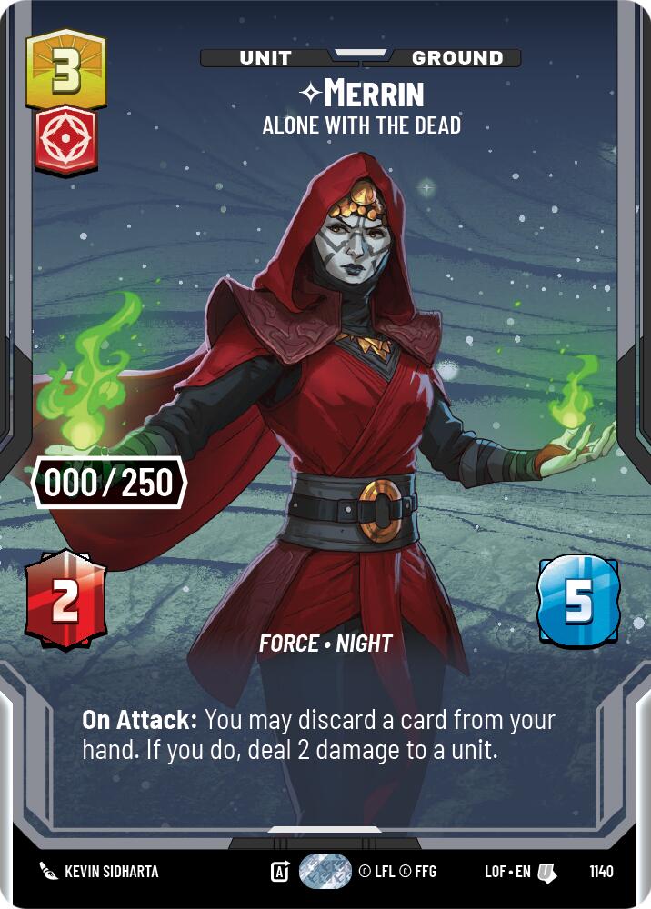 Merrin - Alone with the Dead (1140) (Serialized) (1140) [Legends of the Force] | Cards and Coasters CA