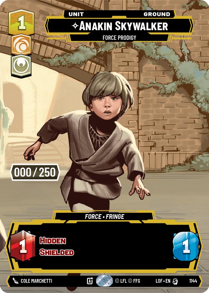 Anakin Skywalker - Force Prodigy (1144) (Serialized) (1144) [Legends of the Force] | Cards and Coasters CA