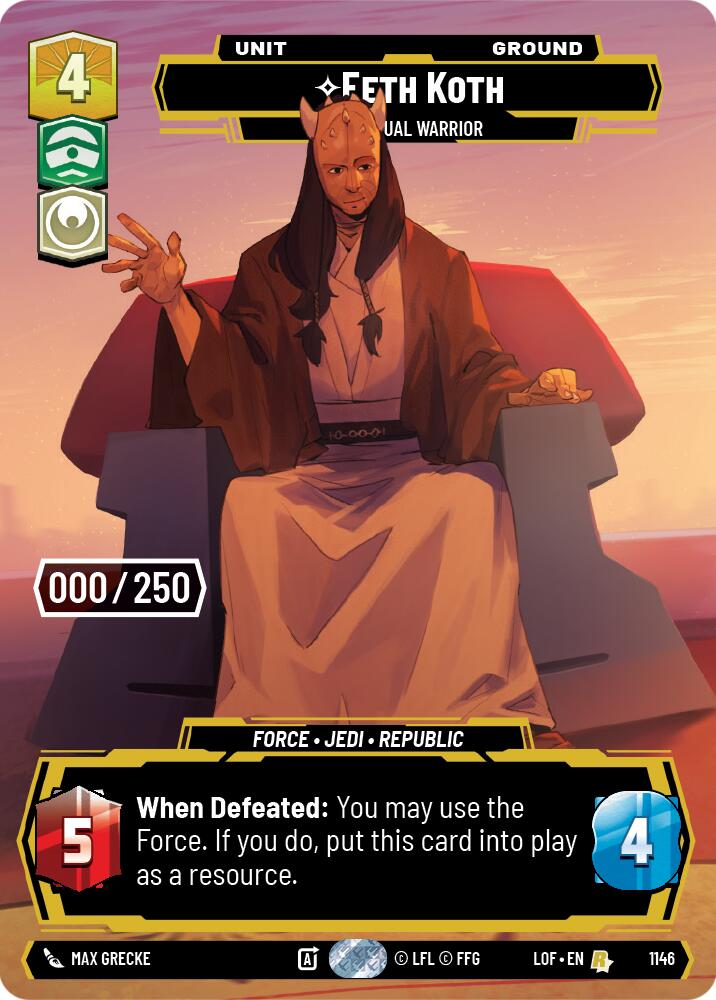 Eeth Koth - Spiritual Warrior (1146) (Serialized) (1146) [Legends of the Force] | Cards and Coasters CA