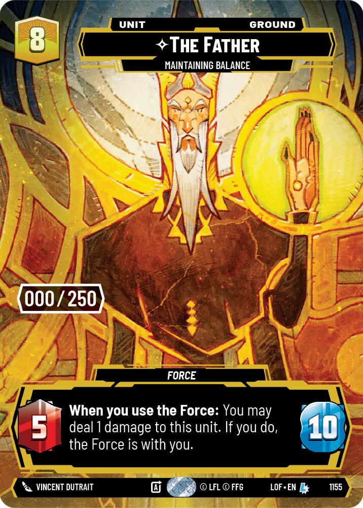 The Father - Maintaining Balance (1155) (Serialized) (1155) [Legends of the Force] | Cards and Coasters CA