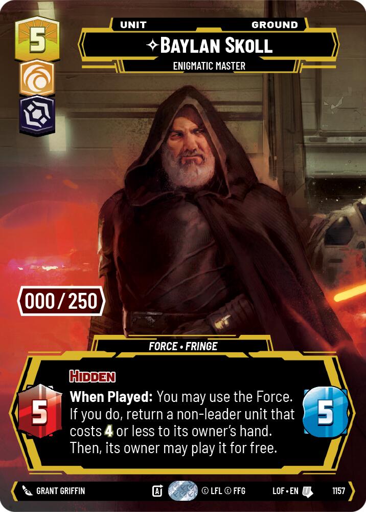 Baylan Skoll - Enigmatic Master (1157) (Serialized) (1157) [Legends of the Force] | Cards and Coasters CA