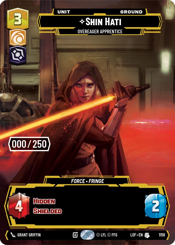 Shin Hati - Overeager Apprentice (1158) (Serialized) (1158) [Legends of the Force] | Cards and Coasters CA