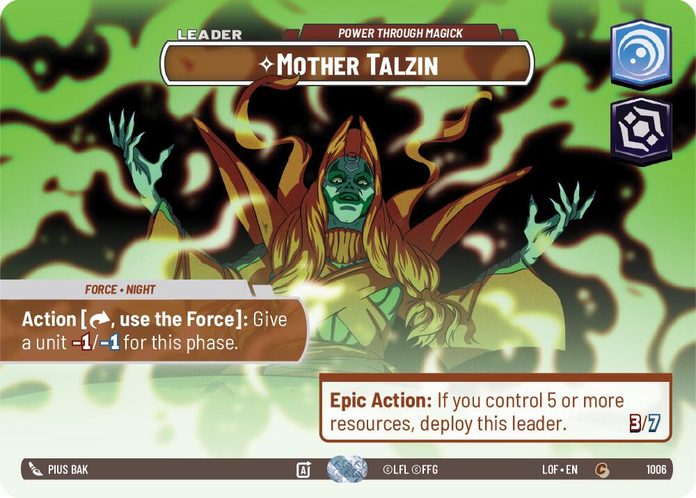 Mother Talzin - Power Through Magick (1006) (Showcase) (1006) [Legends of the Force] | Cards and Coasters CA