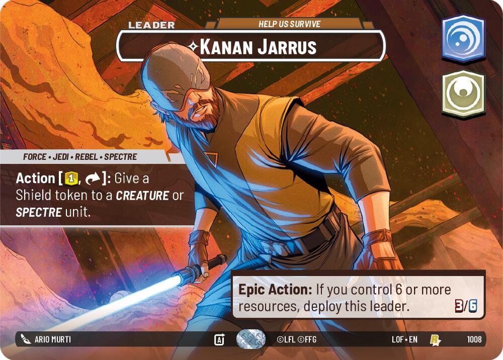 Kanan Jarrus - Help Us Survive (1008) (Showcase) (1008) [Legends of the Force] | Cards and Coasters CA
