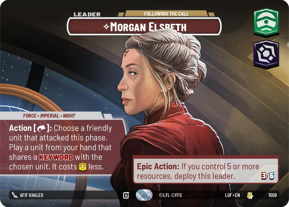 Morgan Elsbeth - Following the Call (1009) (Showcase) (1009) [Legends of the Force] | Cards and Coasters CA
