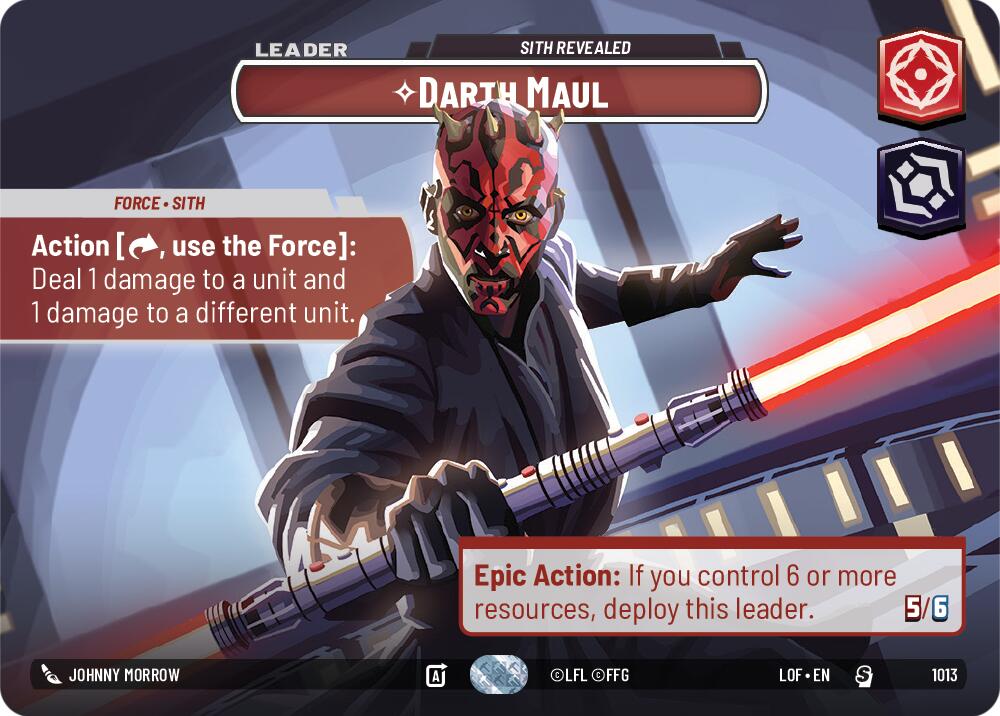 Darth Maul - Sith Revealed (1013) (Showcase) (1013) [Legends of the Force] | Cards and Coasters CA