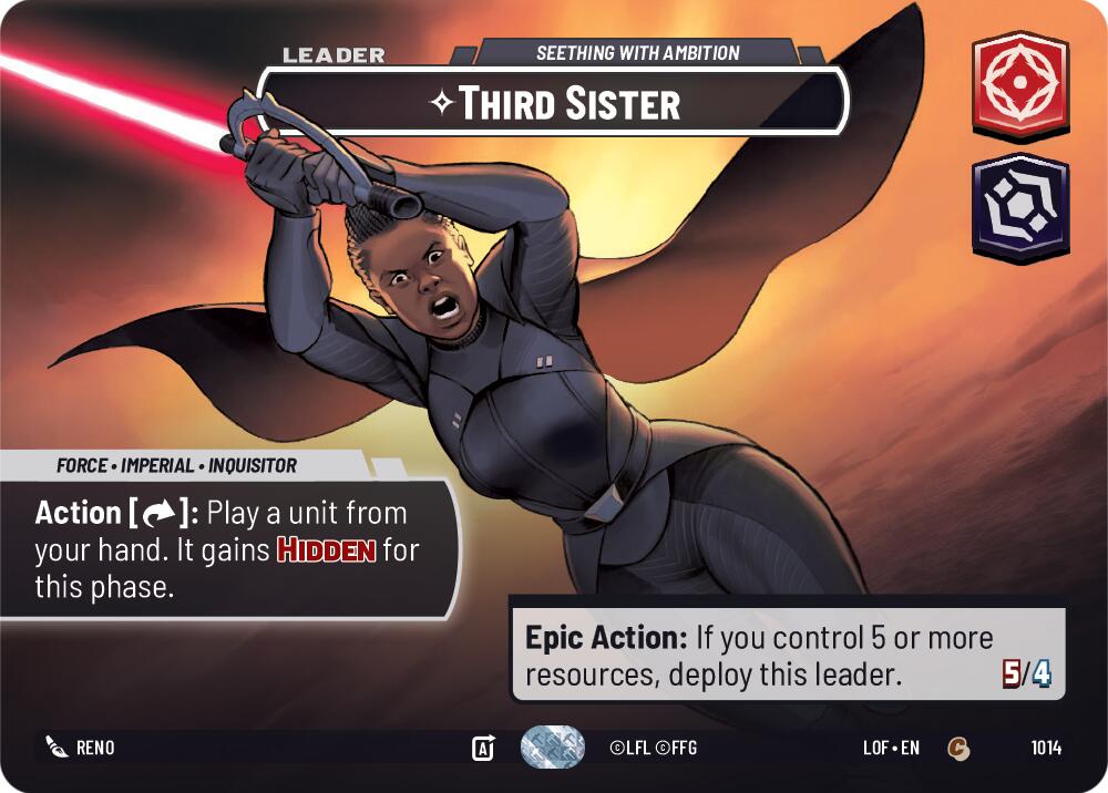 Third Sister - Seething With Ambition (1014) (Showcase) (1014) [Legends of the Force] | Cards and Coasters CA