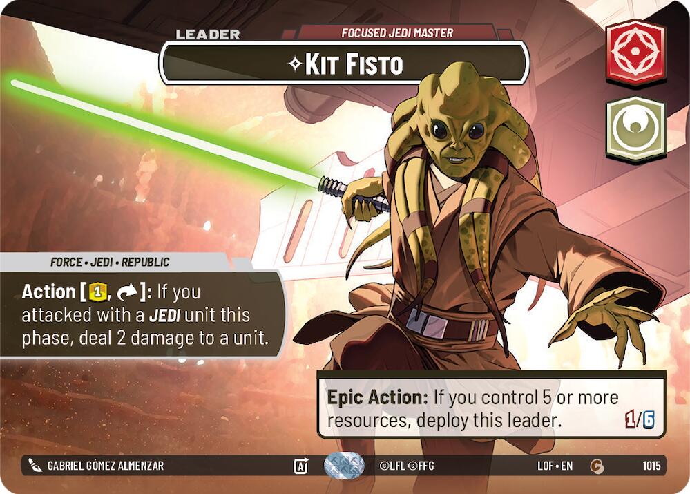 Kit Fisto - Focused Jedi Master (1015) (Showcase) (1015) [Legends of the Force] | Cards and Coasters CA