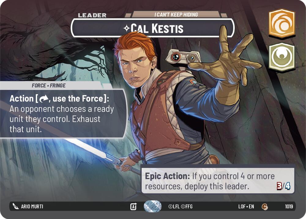 Cal Kestis - I Can't Keep Hiding (1019) (Showcase) (1019) [Legends of the Force] | Cards and Coasters CA