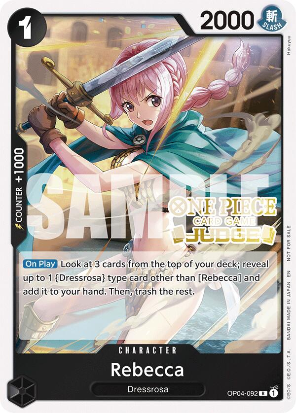 Rebecca (Judge Pack Vol. 6) [One Piece Promotion Cards] | Cards and Coasters CA