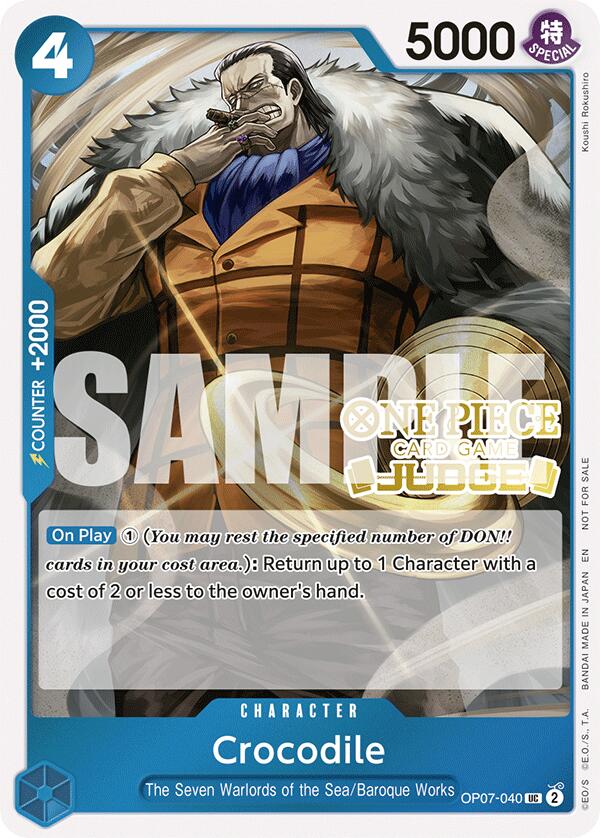 Crocodile (Judge Pack Vol. 6) [One Piece Promotion Cards] | Cards and Coasters CA