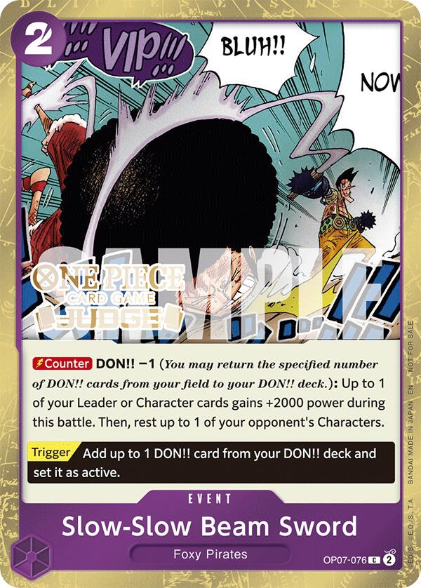 Slow-Slow Beam Sword (Judge Pack Vol. 6) [One Piece Promotion Cards] | Cards and Coasters CA