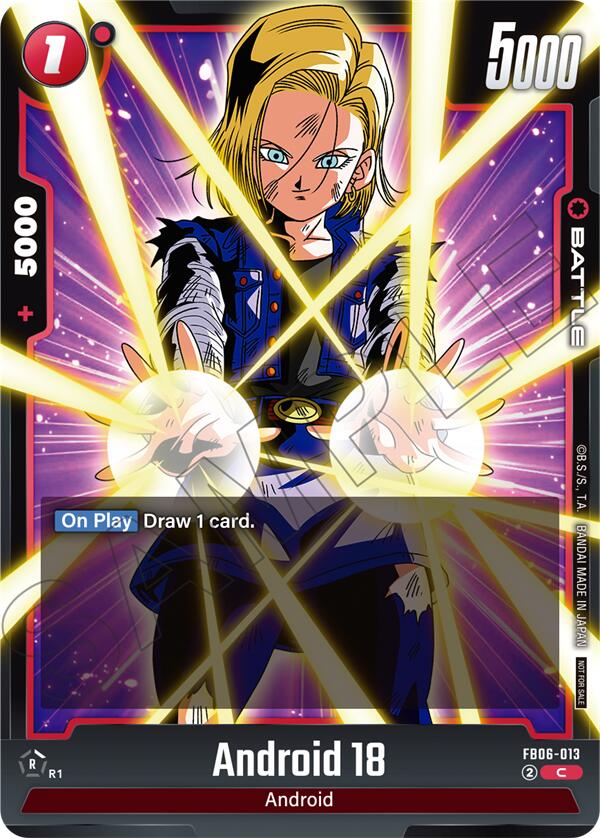 Android 18 (Limited Pack 02) [Fusion World Tournament Cards] | Cards and Coasters CA