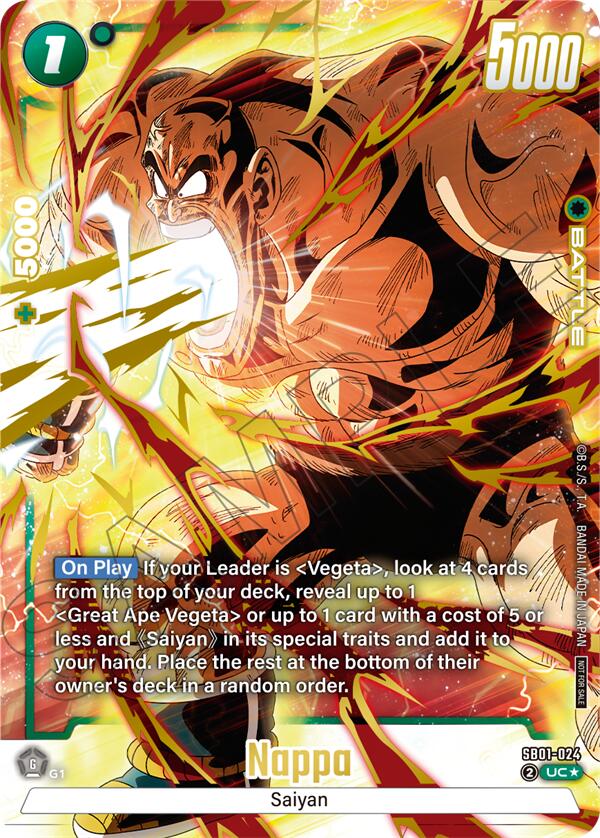 Nappa (Limited Pack 02) (Alternate Art) [Fusion World Tournament Cards] | Cards and Coasters CA