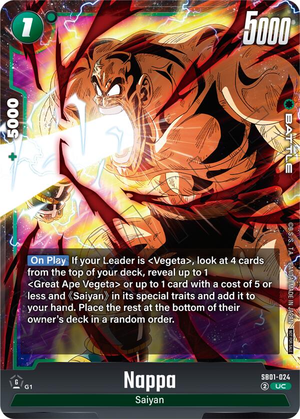 Nappa (Limited Pack 02) [Fusion World Tournament Cards] | Cards and Coasters CA