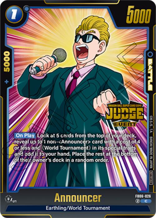 Announcer (Judge Pack 04 - Event) [Fusion World Tournament Cards] | Cards and Coasters CA