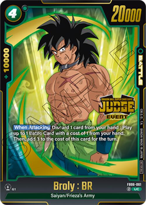 Broly : BR (Judge Pack 04 - Event) [Fusion World Tournament Cards] | Cards and Coasters CA