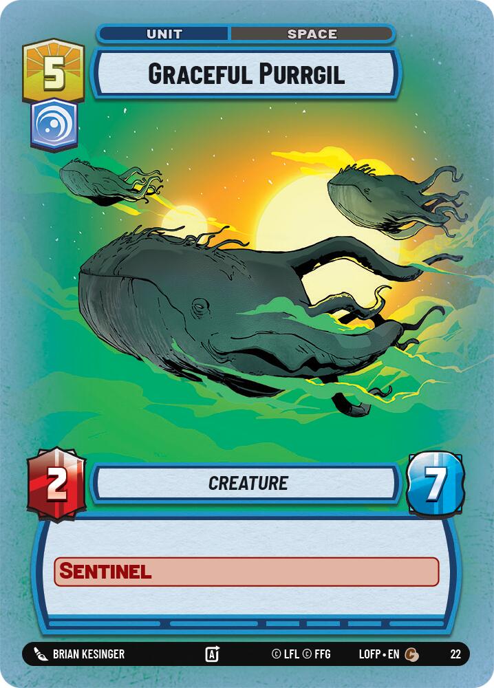 Graceful Purrgil (22) (22) [Legends of the Force: Weekly Play] | Cards and Coasters CA
