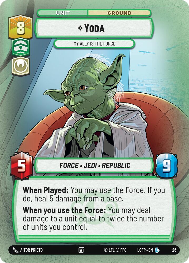 Yoda - My Ally is the Force (26) (26) [Legends of the Force: Weekly Play] | Cards and Coasters CA