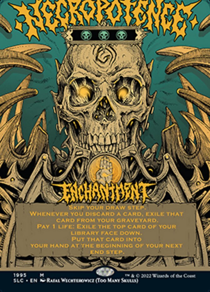 Necropotence (Borderless Alternate Art) [Secret Lair Countdown Kit] | Cards and Coasters CA