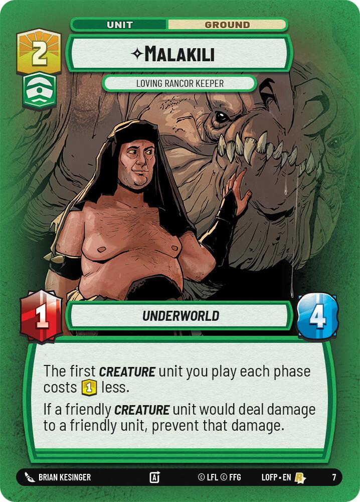 Malakili - Loving Rancor Keeper (7) (7) [Organized Play Promos] | Cards and Coasters CA
