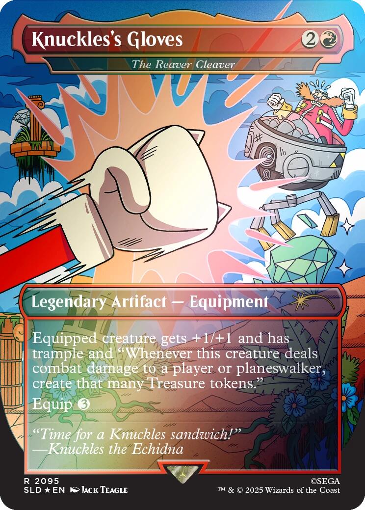 Knuckles's Gloves - The Reaver Cleaver (Rainbow Foil) [Secret Lair Drop Series] | Cards and Coasters CA