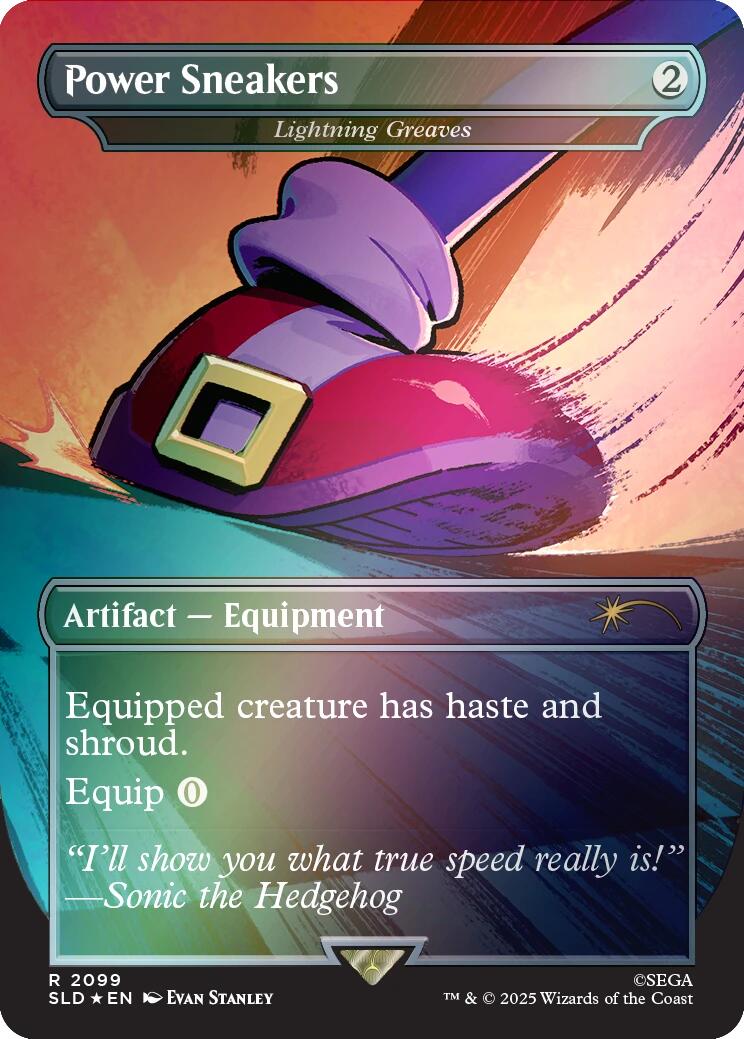 Power Sneakers - Lightning Greaves (Rainbow Foil) [Secret Lair Drop Series] | Cards and Coasters CA