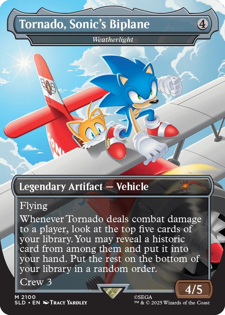 Tornado, Sonic's Biplane - Weatherlight [Secret Lair Drop Series] | Cards and Coasters CA