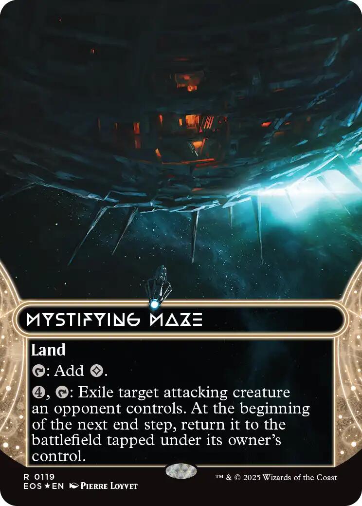 Mystifying Maze (0119) (Borderless) (Galaxy Foil) [Edge of Eternities: Stellar Sights] | Cards and Coasters CA