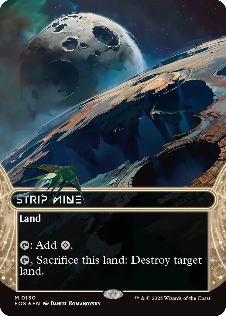 Strip Mine (0130) (Borderless) (Galaxy Foil) [Edge of Eternities: Stellar Sights] | Cards and Coasters CA