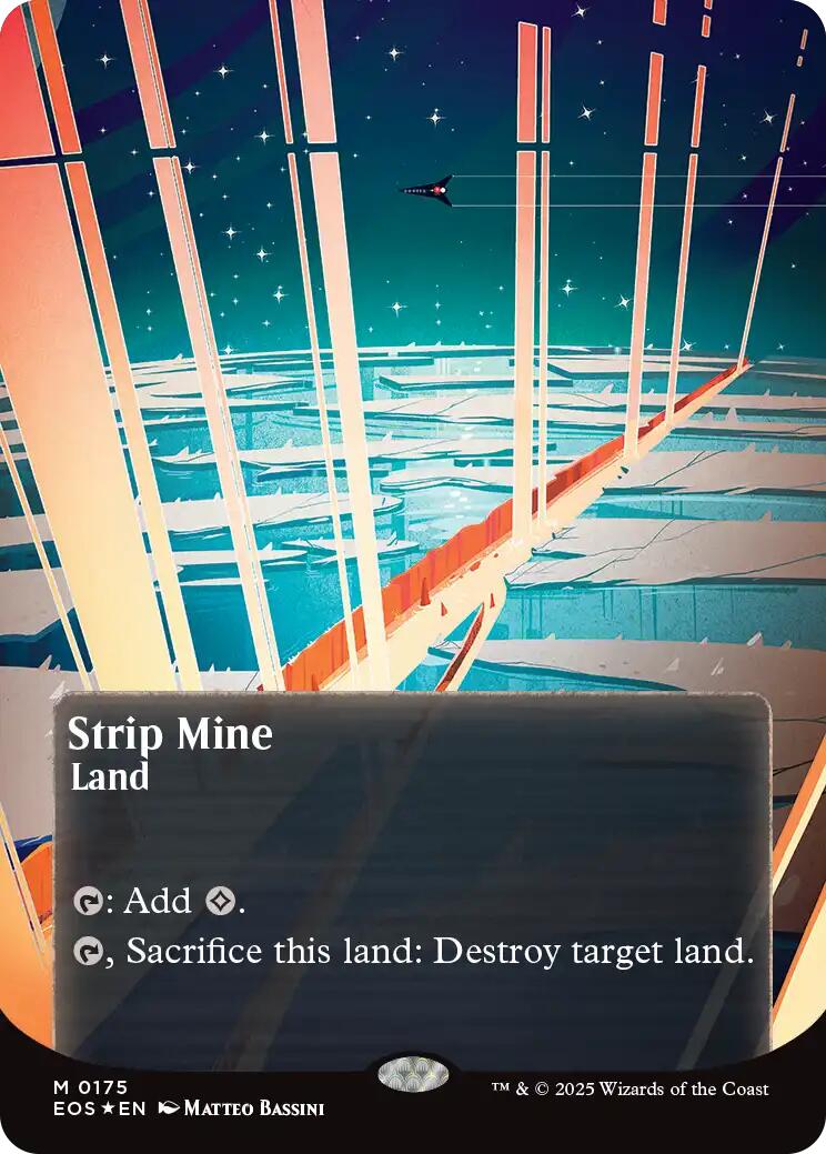 Strip Mine (0175) (Borderless) (Galaxy Foil) [Edge of Eternities: Stellar Sights] | Cards and Coasters CA