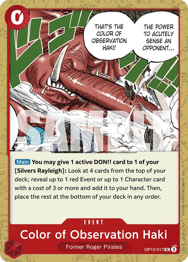 Color of Observation Haki [Legacy of the Master] | Cards and Coasters CA