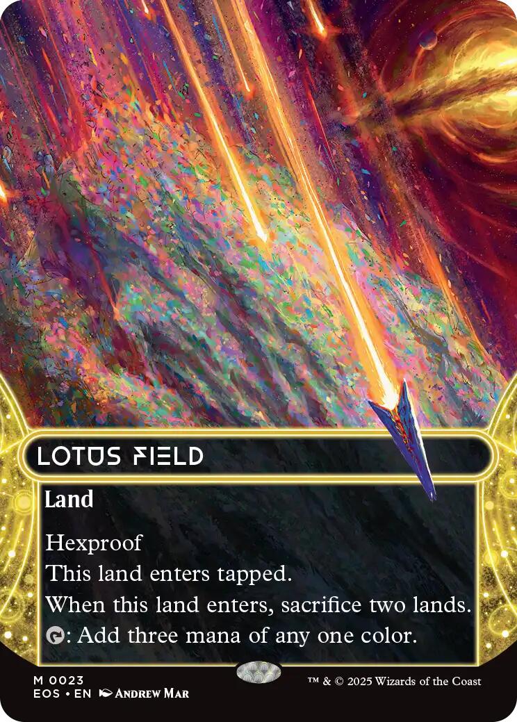 Lotus Field (0023) (Borderless) [Edge of Eternities: Stellar Sights] | Cards and Coasters CA