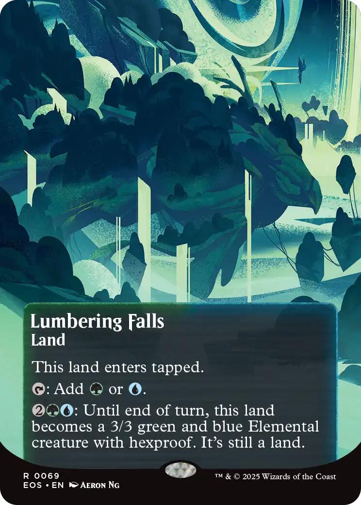Lumbering Falls (0069) (Borderless) [Edge of Eternities: Stellar Sights] | Cards and Coasters CA