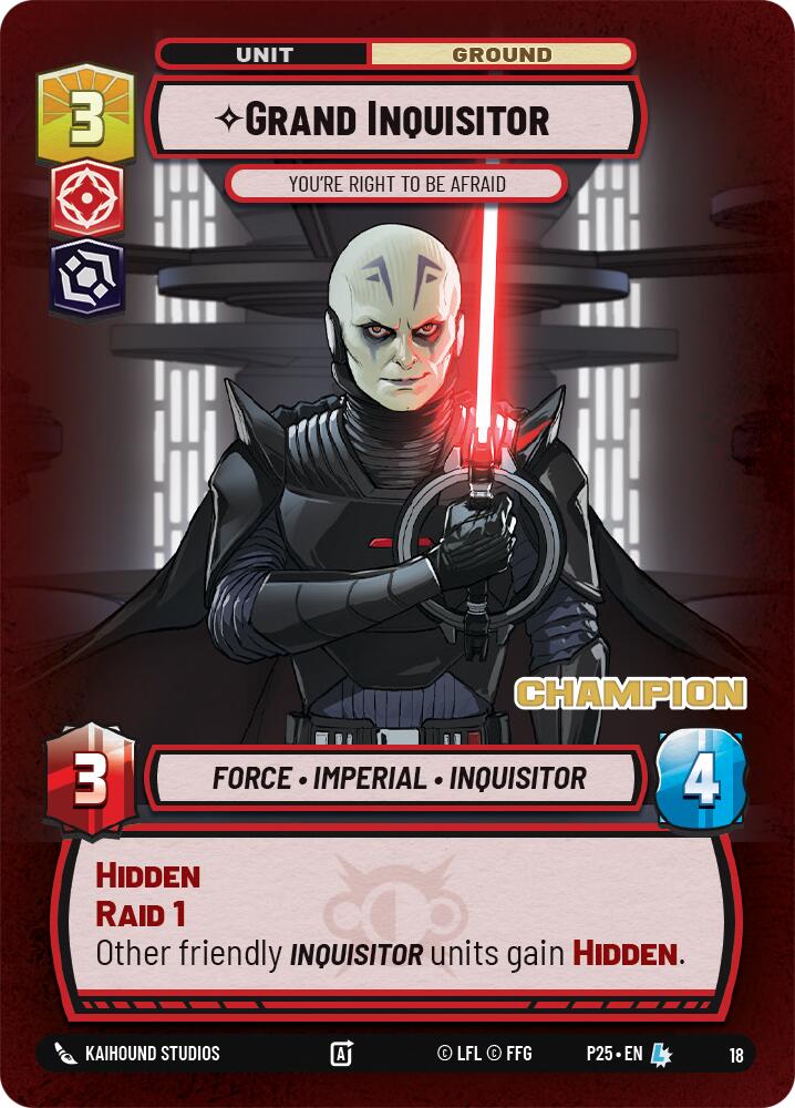 Grand Inquisitor - You're Right to Be Afraid (Champion) (18) (18) [Organized Play Promos] | Cards and Coasters CA