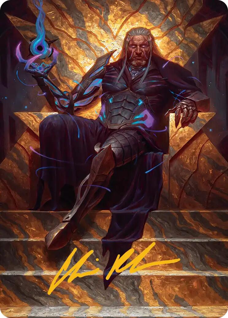 Tezzeret, Cruel Captain Art Card (1/54) (Gold-Stamped Signature) [Edge of Eternities Art Series] | Cards and Coasters CA