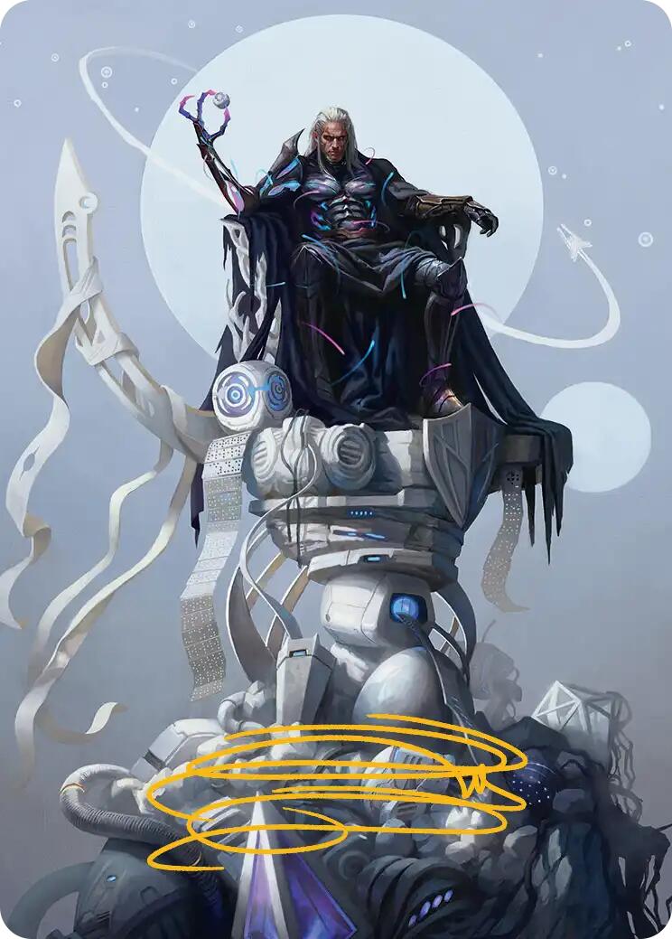 Tezzeret, Cruel Captain Art Card (35/54) (Gold-Stamped Signature) [Edge of Eternities Art Series] | Cards and Coasters CA
